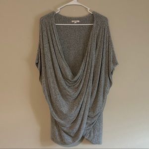 Maurices Plus Size Flowy Wrap Sweater Grey Sz 0